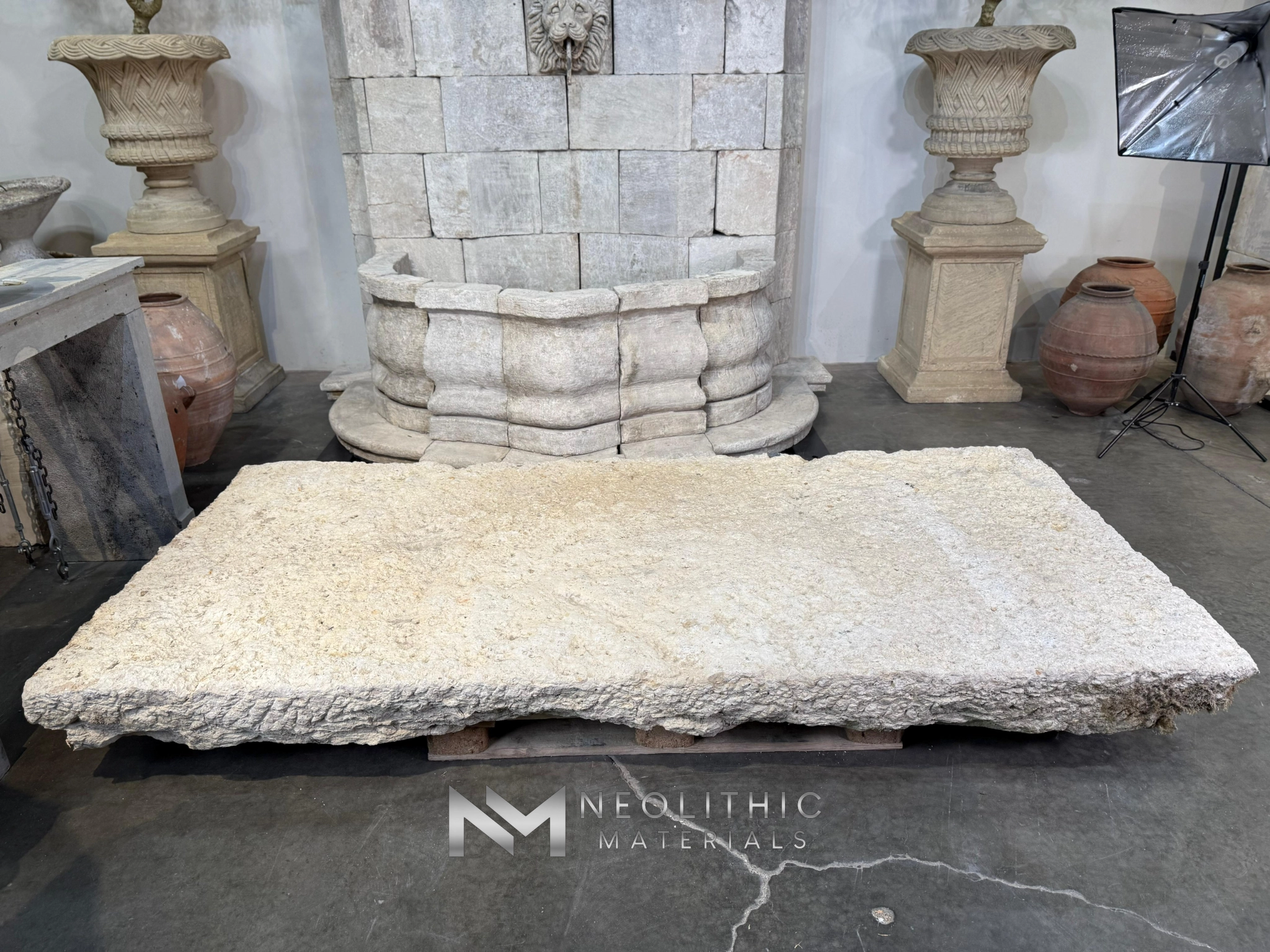 French Antique Limestone Slab - Image 1